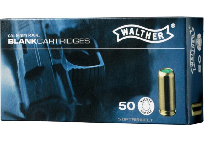 Walther Platzpatronen Schreckschuss 9mm P.A.K. 50Stk.