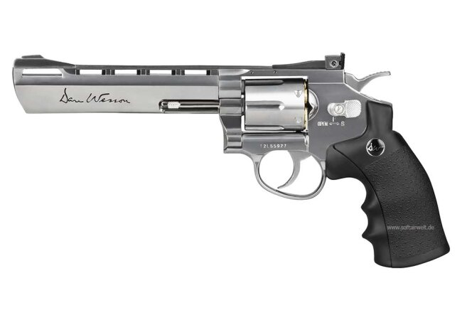 Dan Wesson 6 Zoll Revolver chrom 4,5mm Stahlrundkugel