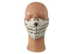 Gesichtsschutz-Maske Neopren Totenkopf tan