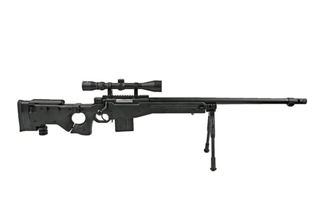 Sniper Softair MB4403D Lochschaft Top Set, inkl. Scope & Zweibein