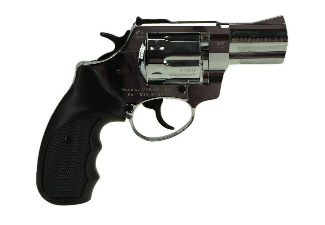 Zoraki Revolver 1, 2,5 Zoll, chrom, Schreckschuss cal. 9mm R.K.