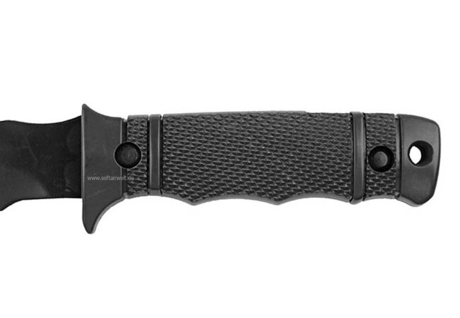 M37 Messer - Replikat Gummi mit Halterung für Koppel, schwarz