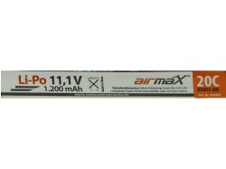 airmaX LiPo Akku 11,1V, 1200mAh, 20C, Stick-Type