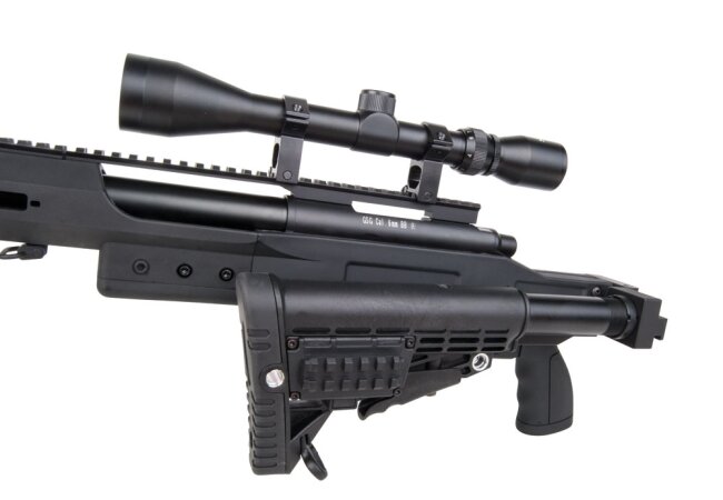 Softair 4412 Sniper Set inkl. Zielfernrohr und Zweibein, schwarz