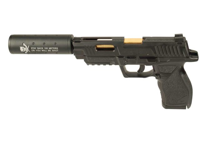 UX SA10 BlowBack Co2 Pistole 4,5mm Stahl BBs und Diabolos - Set