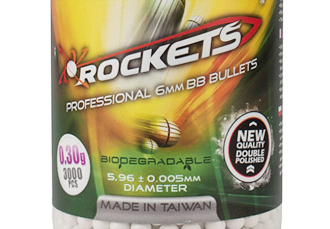 0,30 Gramm 3000 Rockets Platinum BIO BBs in Flasche