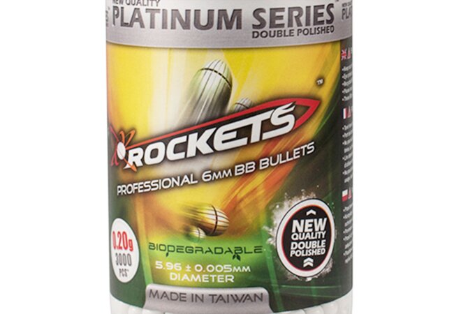 0,20 Gramm 3000 Rockets Platinum BIO BBs in Flasche