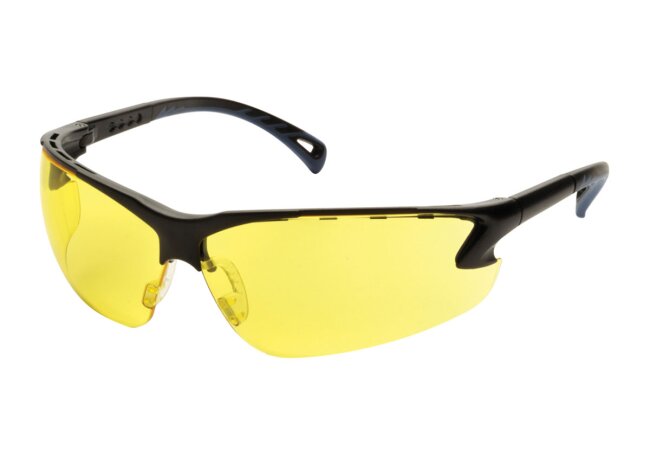 Designschutzbrille gelb V2, verstellbare Bügel