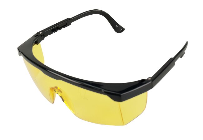 Designschutzbrille gelb, verstellbare Bügel