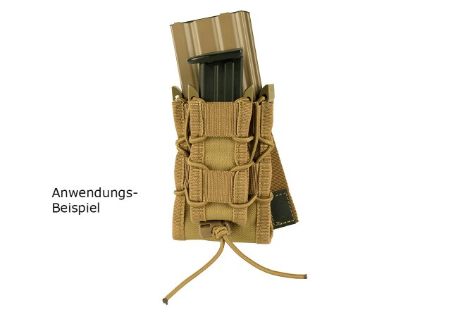 Molle AR15/M4/M16 und Pistolen Magazintasche tan, verstärkt einstellbar