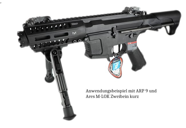 Ares Amoeba Softair Gewehr Zweibein für M-LOK, kurz