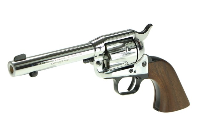 Weihrauch HW Revolver 5 1/4 Western SA, Schreckschuss cal. 9mm R.K. verchromt