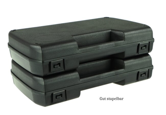 Negrini Pistolen-Koffer, Kunststoff, mittel, abschließbar, schwarz