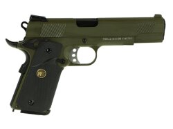 M1911 MEU Full Metal Gas GBB Softair Pistole, OD