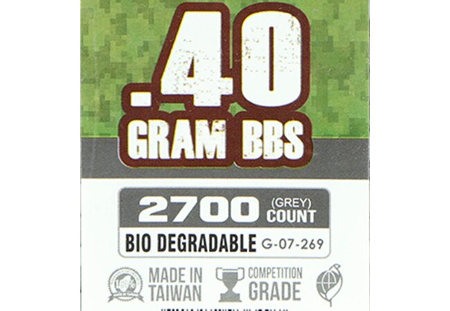 0,40 Gramm 2700 BIO G&G Competition Grade BBs
