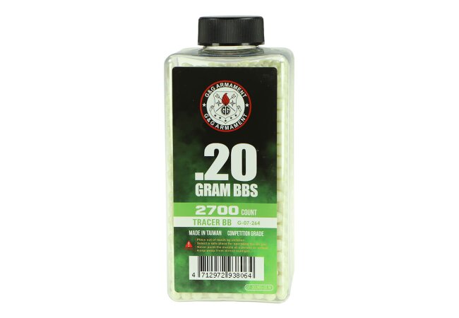 0,20 Gramm 2700 G&G Tracer BBs