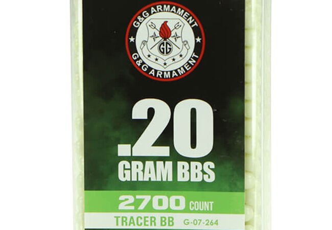 0,20 Gramm 2700 G&G Tracer BBs