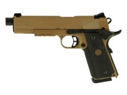 M1911 MEU TBC Full Metal Gas GBB Softair Pistole, Tan