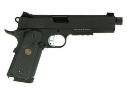 M1911 MEU TBC Full Metal Gas GBB Softair Pistole, Schwarz