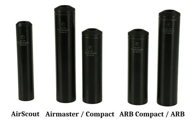 SAI Schalldämpfer 1/2"x20 UNF AirScout für Luftpistolen, Luftgewehre 4,5 mm und 5,5 mm