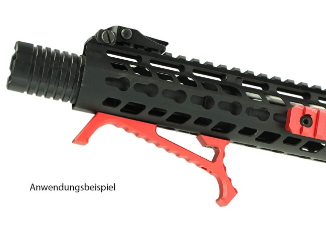 VP23 Tactical Angled Grip für M-LOK, rot eloxiert