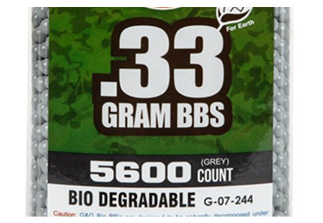 0,33 Gramm 5600 BIO G&G Competition Grade BBs