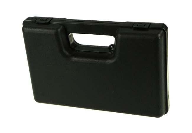 Negrini Pistolen-Koffer, Kunststoff, klein, abschließbar, schwarz