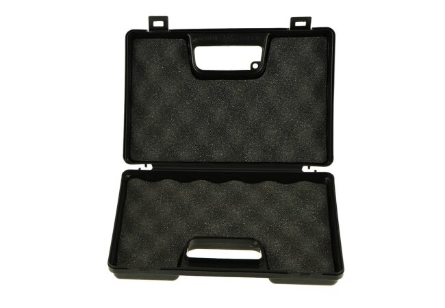 Negrini Pistolen-Koffer, Kunststoff, klein, abschließbar, schwarz