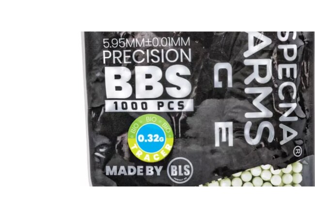 0,32 Gramm 1000 Specna Arms EDGE Tracer BIO Precision BBs, grün