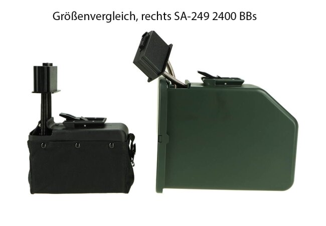 Boxmag für M249 1500 BBs HighCap Magazin, schwarz