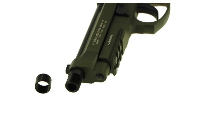 Beretta M9 A3 FM BlowBack CO2 Pistole 4,5mm Stahl BBs, Green-Black