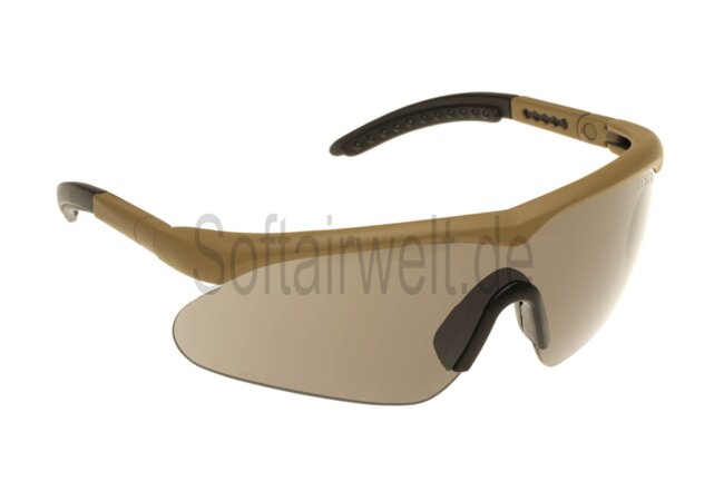 Swiss Eye Raptor Schutzbrille, tan, Rahmen, 3 Gläser