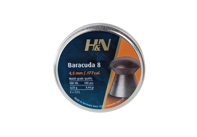 H&N Baracuda 8 Diabolo, glatt, 500St. Kal. 4,51mm
